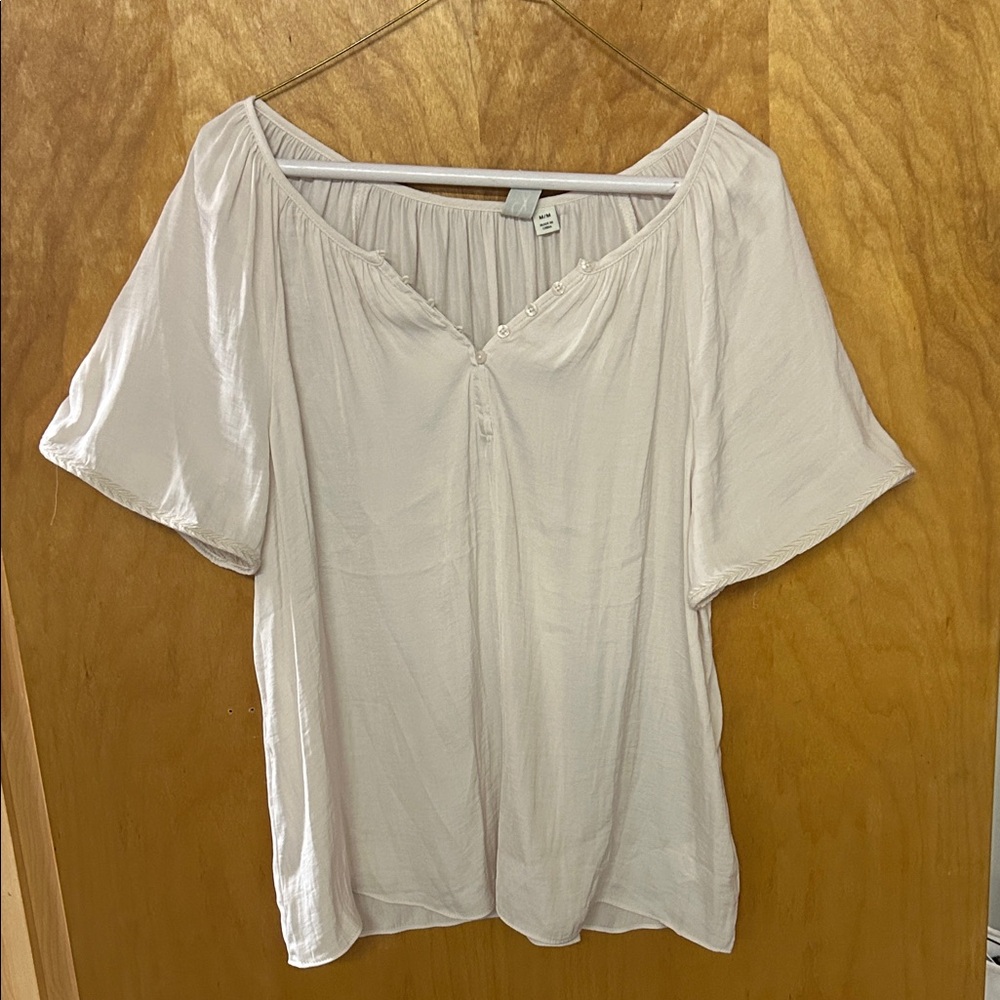 Joie Cream Blouse with Button Detail